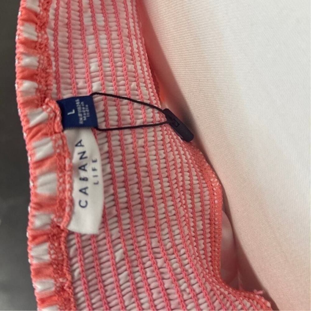 Cabana Life Pink/White‎ Checker Dress NWT Size L - Picture 3 of 8